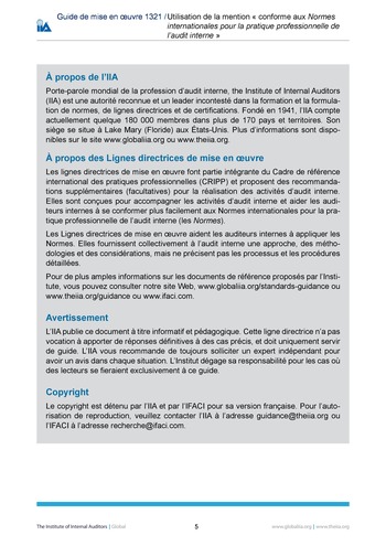 GM 1321 - Utilisation de la mention « conforme aux Normes internationales pour la pratique professionnelle de l’audit interne » page 5