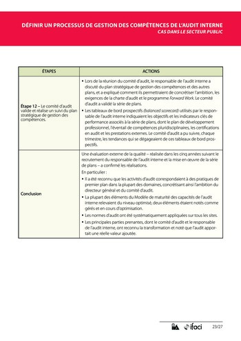 Définir un processus de gestion des compétences de l'audit interne dans le secteur public page 23