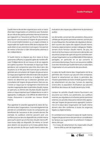 Indépendance et objectivité page 11