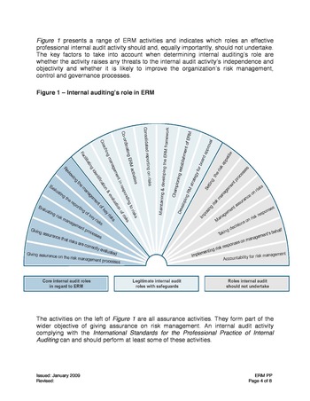 IIA Position paper - The role of internal auditing in entreprise-wide risk management page 4