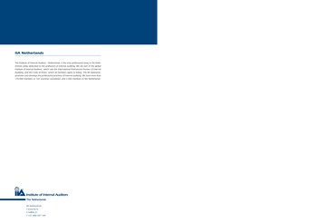 Dispositifs de contrôle et de communication externe : point de vue de l’auditeur interne / IIA Netherlands page 17
