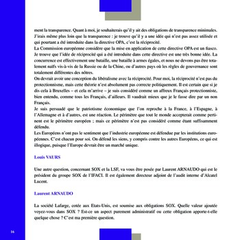 Club de l’IFACI – Invité Bertrand Collomb page 16