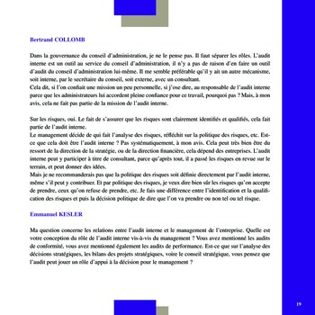 Club de l’IFACI – Invité Bertrand Collomb page 19