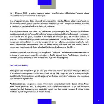 Club de l’IFACI – Invité Bertrand Collomb page 5