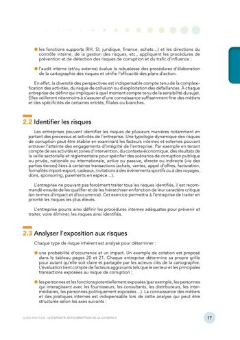 Guide pratique - Le dispositif anticorruption de la loi Sapin II / MEDEF page 17