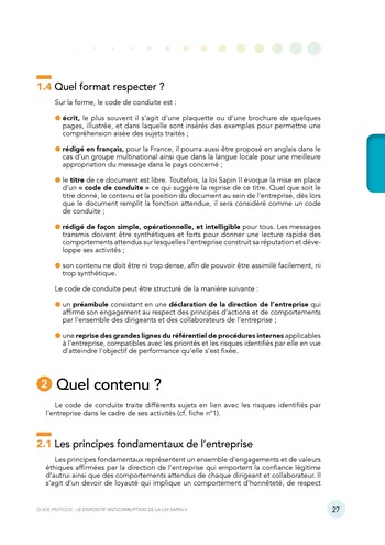 Guide pratique - Le dispositif anticorruption de la loi Sapin II / MEDEF page 27