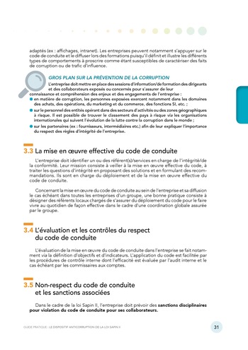 Guide pratique - Le dispositif anticorruption de la loi Sapin II / MEDEF page 31