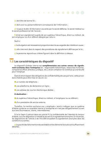 Guide pratique - Le dispositif anticorruption de la loi Sapin II / MEDEF page 59