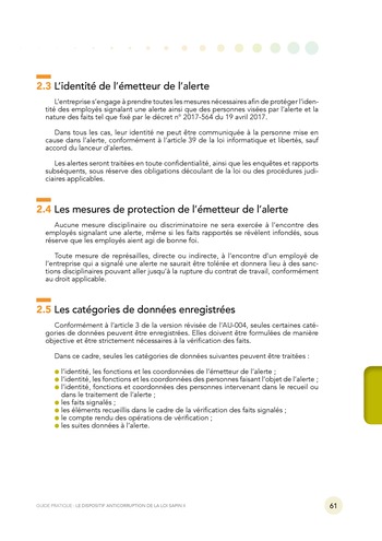 Guide pratique - Le dispositif anticorruption de la loi Sapin II / MEDEF page 61