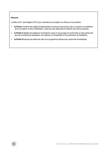 Guide pratique - Le dispositif anticorruption de la loi Sapin II / MEDEF page 92