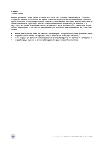 Guide pratique - Le dispositif anticorruption de la loi Sapin II / MEDEF page 96