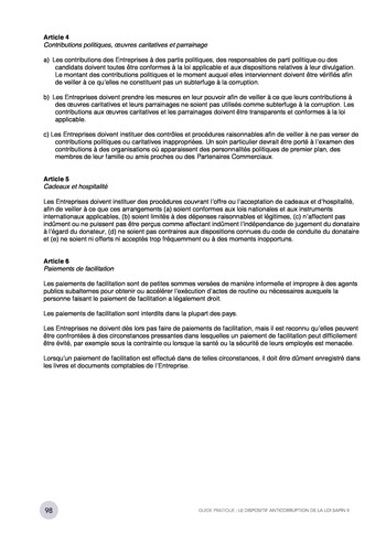 Guide pratique - Le dispositif anticorruption de la loi Sapin II / MEDEF page 98