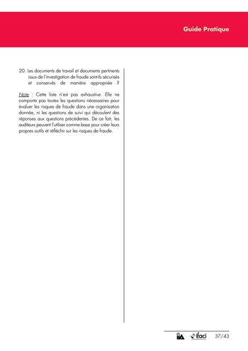 L'audit interne et la fraude page 37