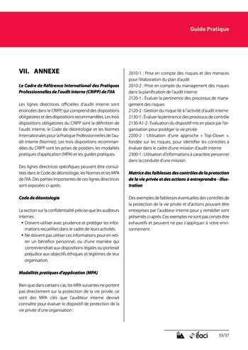 L'audit des risques d'atteinte à la vie privée (2e édition) page 33