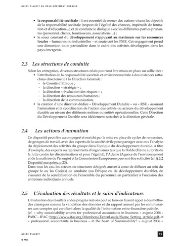 Guide d'audit du développement durable page 13