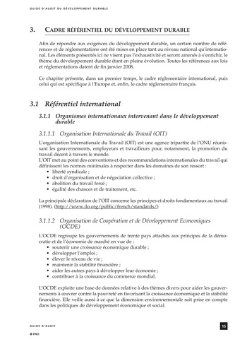Guide d'audit du développement durable page 15