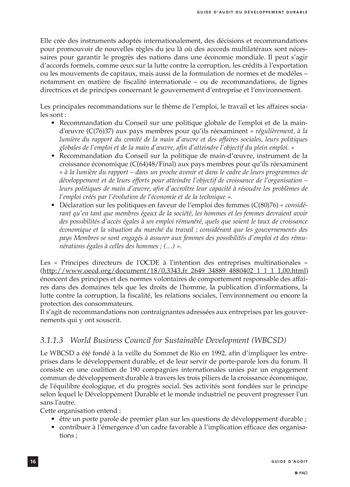 Guide d'audit du développement durable page 16
