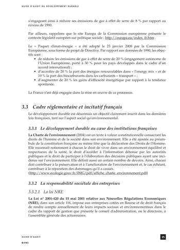 Guide d'audit du développement durable page 25