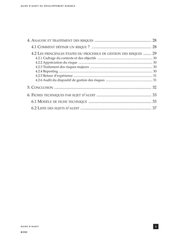 Guide d'audit du développement durable page 5
