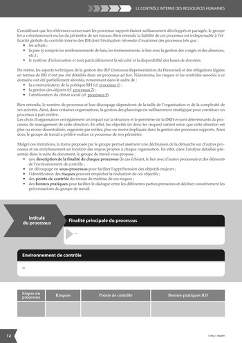 Le contrôle interne des Ressources Humaines / IFACI, ANDRH page 10