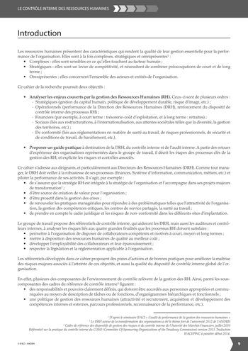 Le contrôle interne des Ressources Humaines / IFACI, ANDRH page 7