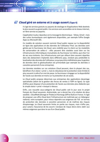 Cloud computing et protection des données / AFAI, IFACI, CIGREF page 10