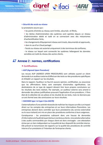 Cloud computing et protection des données / AFAI, IFACI, CIGREF page 25