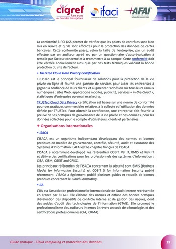 Cloud computing et protection des données / AFAI, IFACI, CIGREF page 29