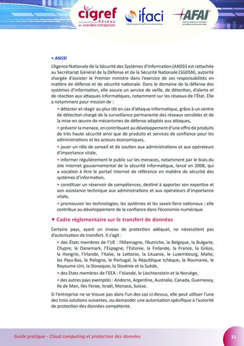 Cloud computing et protection des données / AFAI, IFACI, CIGREF page 31