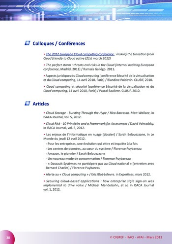 Cloud computing et protection des données / AFAI, IFACI, CIGREF page 38