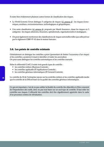 Le contrôle interne du système d'information des organisations / IFACI, CIGREF page 15