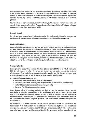Le contrôle interne du système d'information des organisations - Actes / IFACI, CIGREF page 18