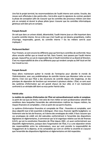 Le contrôle interne du système d'information des organisations - Actes / IFACI, CIGREF page 22