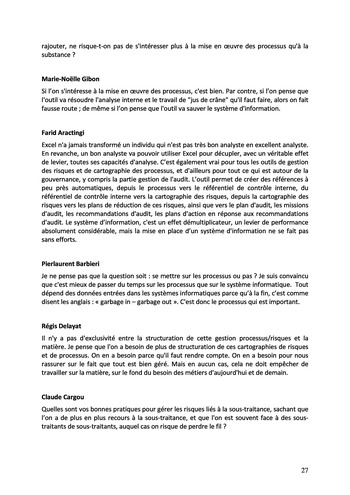 Le contrôle interne du système d'information des organisations - Actes / IFACI, CIGREF page 27
