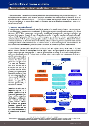 Contrôle interne et contrôle de gestion : pour une contribution conjointe et renouvelée à la performance des organisations / IFACI, DFCG page 8