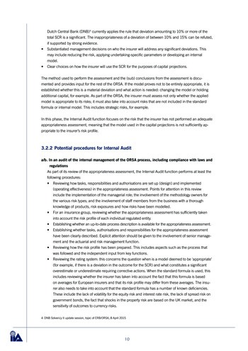 L’audit interne et l’ORSA (Own Risk and Solvency Assessment) - Guide pratique / IIA Netherlands page 10