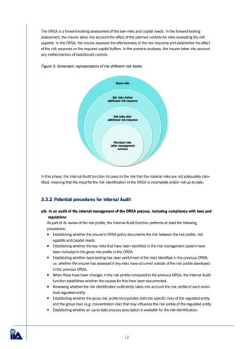 L’audit interne et l’ORSA (Own Risk and Solvency Assessment) - Guide pratique / IIA Netherlands page 12