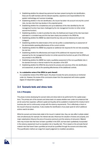 L’audit interne et l’ORSA (Own Risk and Solvency Assessment) - Guide pratique / IIA Netherlands page 13
