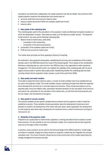 L’audit interne et l’ORSA (Own Risk and Solvency Assessment) - Guide pratique / IIA Netherlands page 17