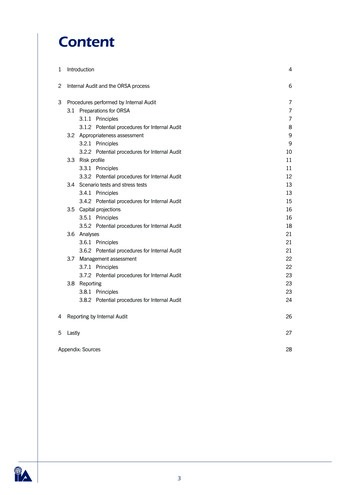L’audit interne et l’ORSA (Own Risk and Solvency Assessment) - Guide pratique / IIA Netherlands page 3