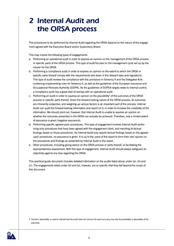 L’audit interne et l’ORSA (Own Risk and Solvency Assessment) - Guide pratique / IIA Netherlands page 6