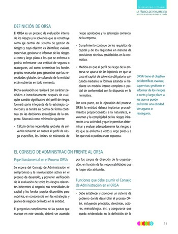 La fonction d’audit interne et le processus ORSA (Own Risk and Solvency Assessment) - Guide d’audit / IIA Spain page 11