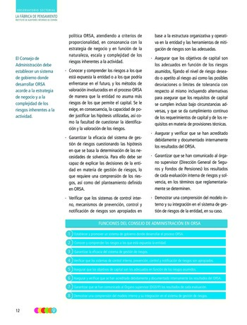 La fonction d’audit interne et le processus ORSA (Own Risk and Solvency Assessment) - Guide d’audit / IIA Spain page 12