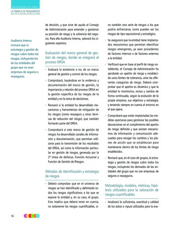 La fonction d’audit interne et le processus ORSA (Own Risk and Solvency Assessment) - Guide d’audit / IIA Spain page 16