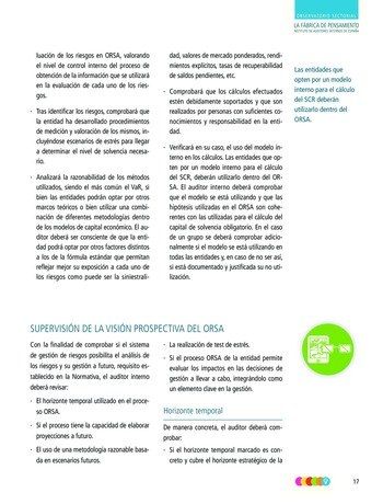 La fonction d’audit interne et le processus ORSA (Own Risk and Solvency Assessment) - Guide d’audit / IIA Spain page 17