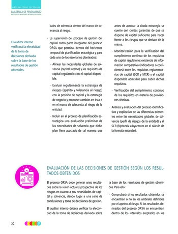 La fonction d’audit interne et le processus ORSA (Own Risk and Solvency Assessment) - Guide d’audit / IIA Spain page 20