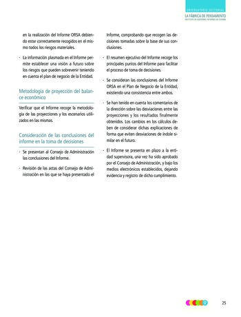 La fonction d’audit interne et le processus ORSA (Own Risk and Solvency Assessment) - Guide d’audit / IIA Spain page 25