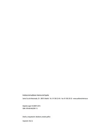 La fonction d’audit interne et le processus ORSA (Own Risk and Solvency Assessment) - Guide d’audit / IIA Spain page 28