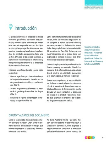 La fonction d’audit interne et le processus ORSA (Own Risk and Solvency Assessment) - Guide d’audit / IIA Spain page 9