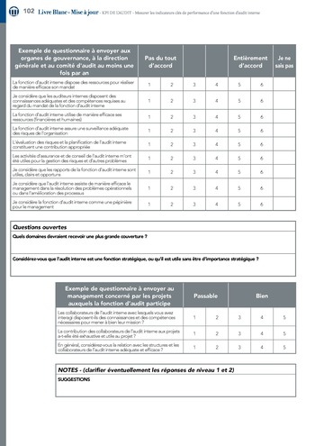 KPI de l’audit : Mesurer les indicateurs clés de performance d’une fonction d’audit interne / IIA Italy page 102